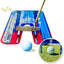Groove PLUS Putting Mirror im Set mit den Putting Path Gates 2.0: ein Golfball rollt durch ein Putt-Tor