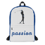 Rucksack - Golf "passion" (grau/blau) - G-O-A-L-F