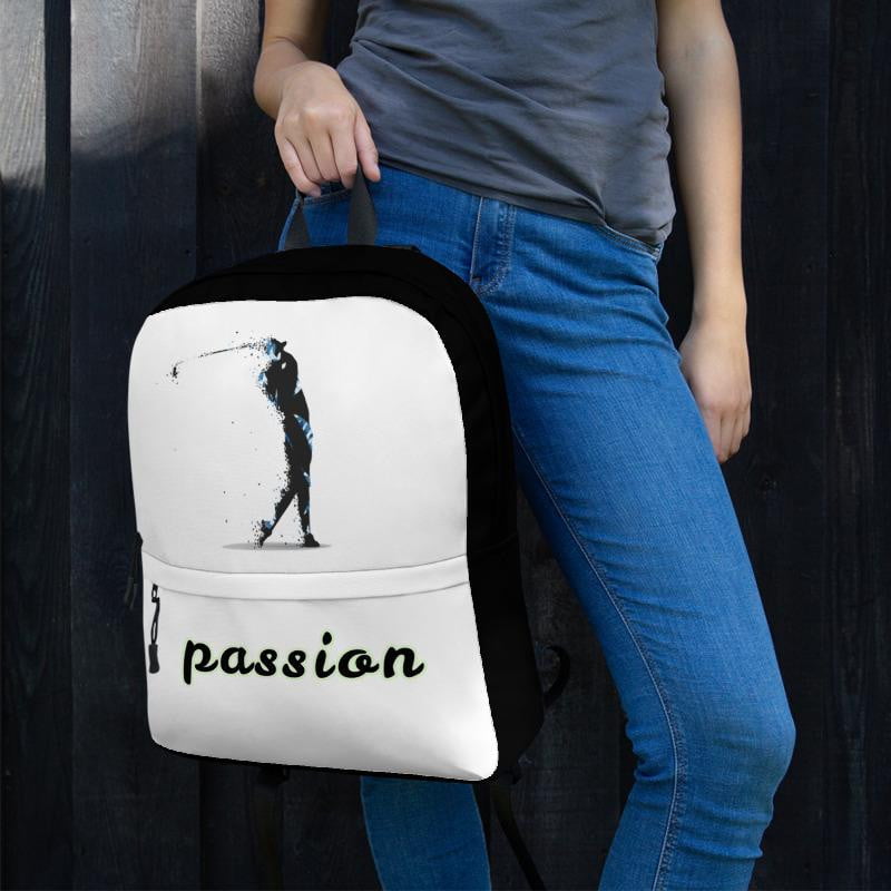 Rucksack - Golf "passion" (beige/schwarz) - G-O-A-L-F