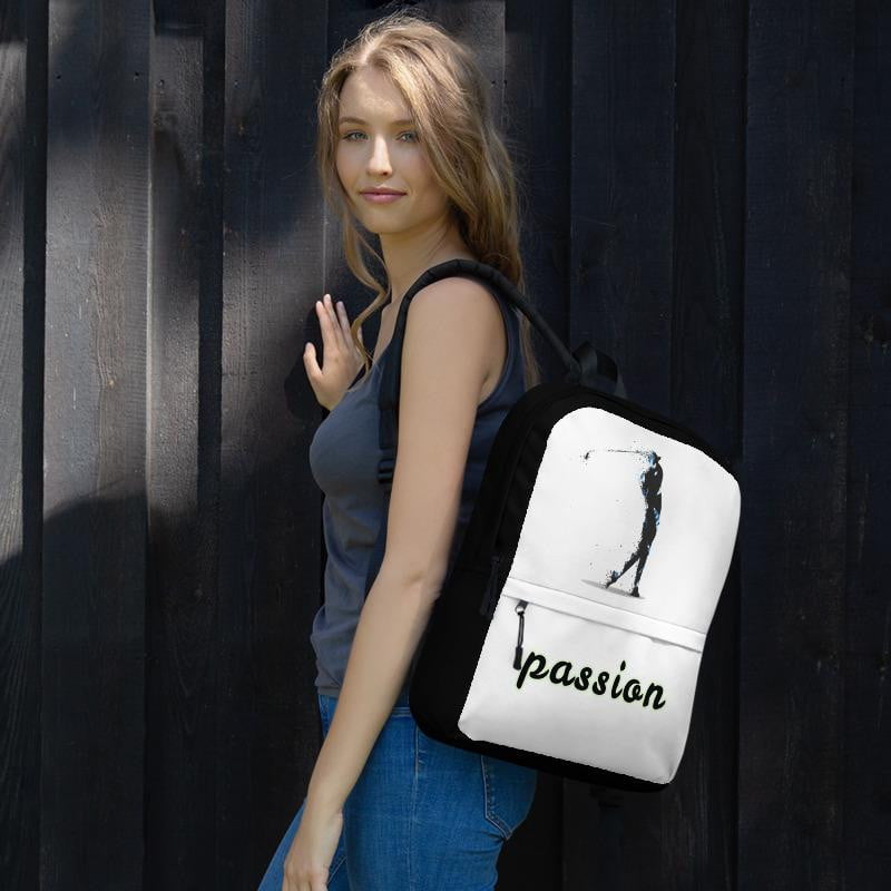 Rucksack - Golf "passion" (beige/schwarz) - G-O-A-L-F