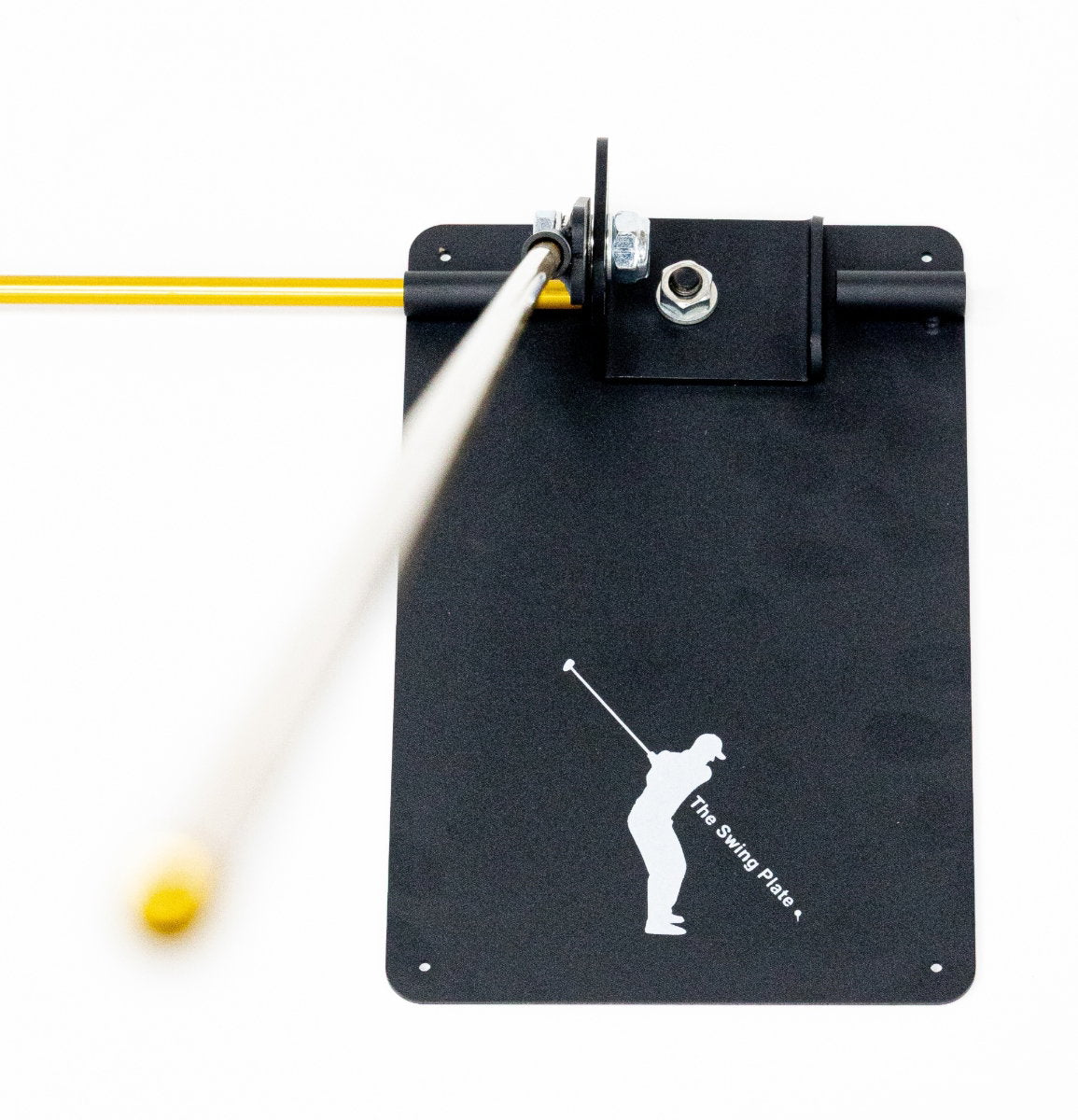 The Swing Plate von oben – Halterung mit eingestecktem Ausrichtungsstab