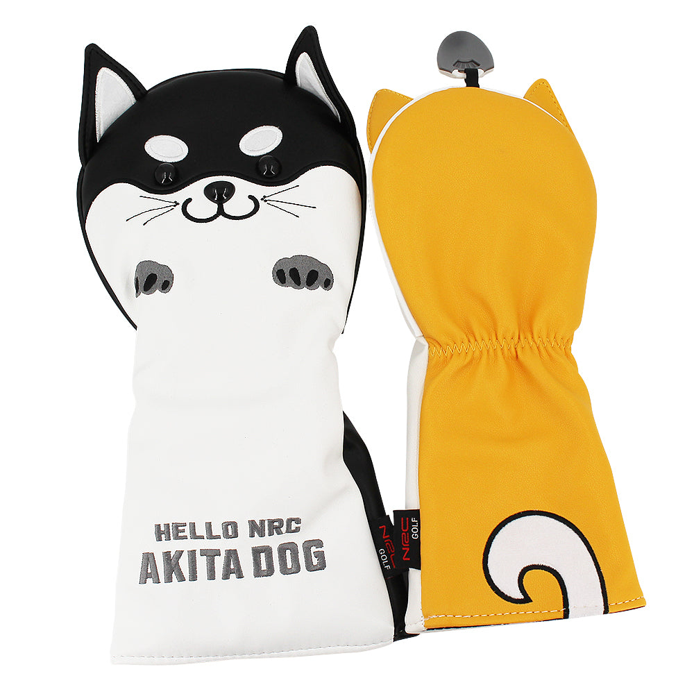 Golf Headcover Akita Dog – PU-Leder Schlägerkopfhülle Hauptbild