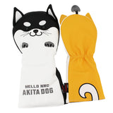 Golf Headcover Akita Dog – PU-Leder Schlägerkopfhülle