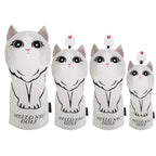 Golf Headcover Weiße Katze Ragdoll – PU-Leder Schlägerkopfhülle