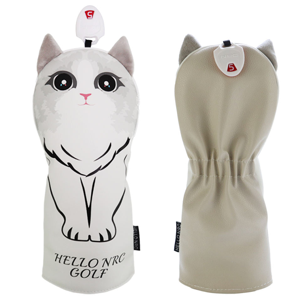 Golf Headcover Weiße Katze Ragdoll – PU-Leder Schlägerkopfhülle Zweitbild