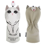 Golf Headcover Weiße Katze Ragdoll – PU-Leder Schlägerkopfhülle