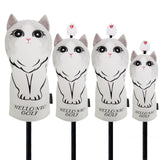 Golf Headcover Weiße Katze Ragdoll – PU-Leder Schlägerkopfhülle