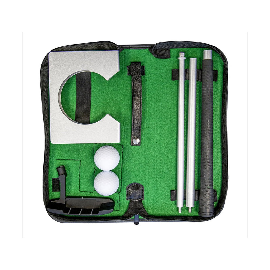 Executive Putting Set im geöffneten Etui