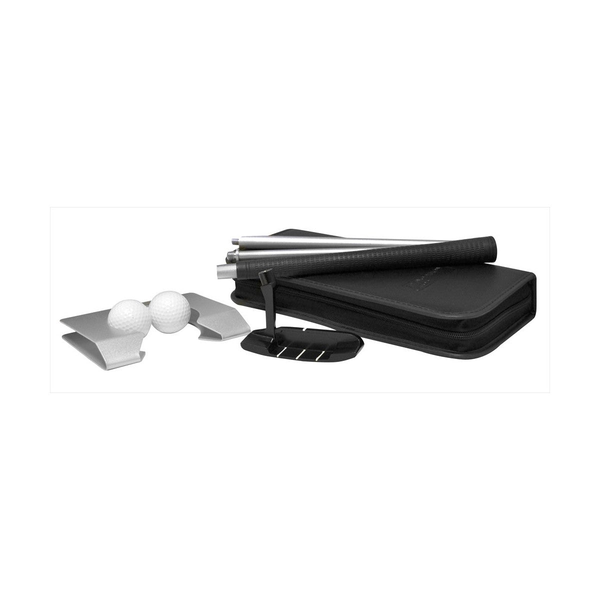 Executive Putting Set: Etui, Putt-Loch und Bälle