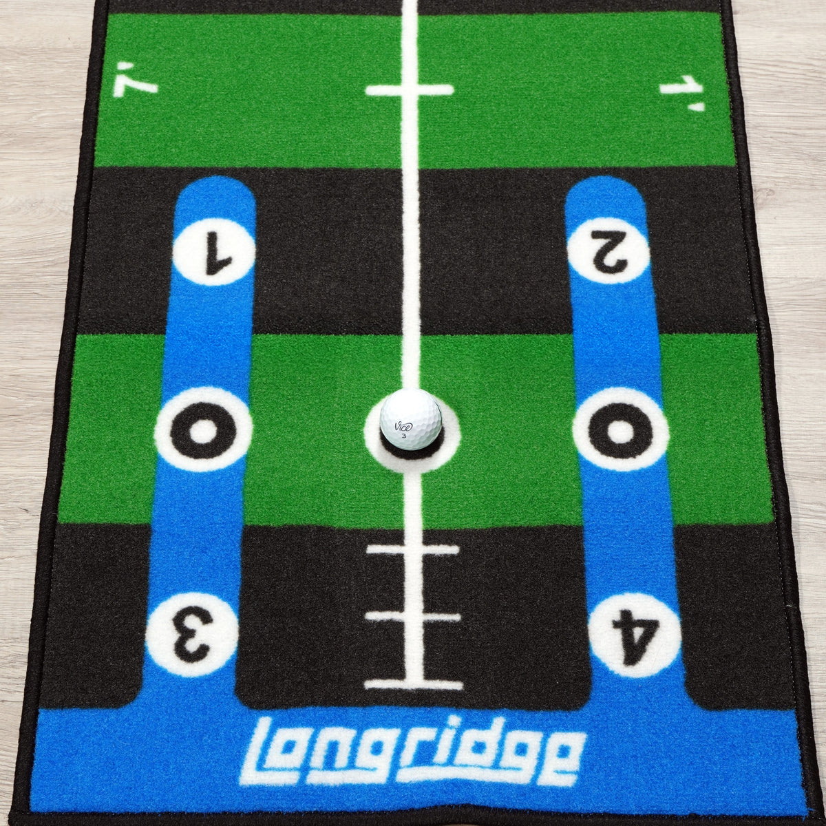 Putting-Matte 3 m von Longridge, Startbereich mit Startkreis und Golfball, von oben fotografiert Hauptbild