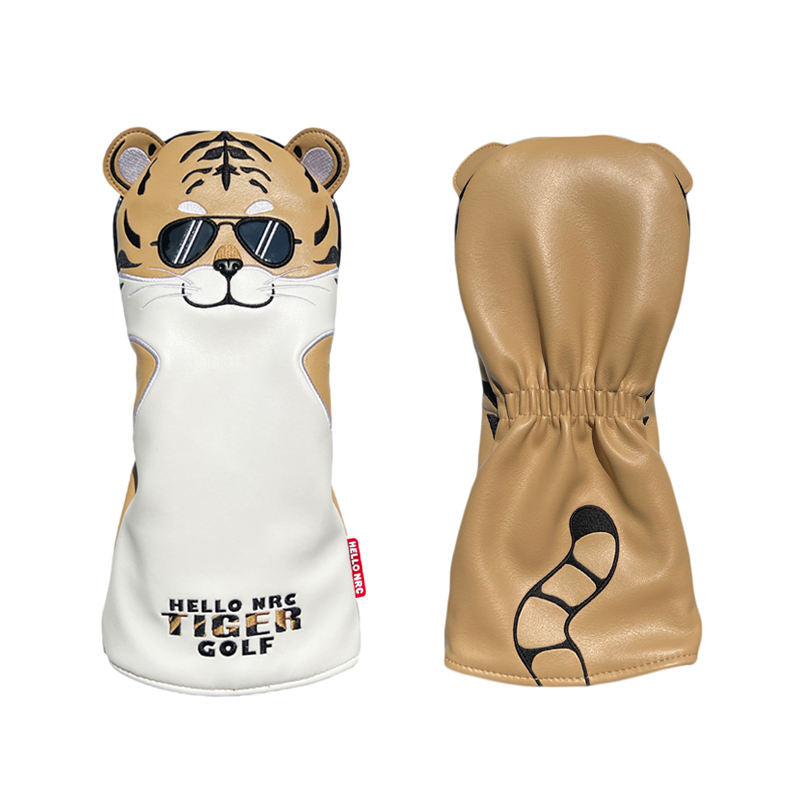 Golf Headcover Tiger – PU-Leder Schlägerkopfhülle Zweitbild