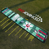 PROADVANCED ProInfinity Putting Matte - Indoor Trainingshilfe für Zuhause - 4 verschiedene Geschwindigkeiten - verstellbare Breaks mit Spurverfolgung - G-O-A-L-F