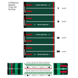 PROADVANCED ProInfinity Putting Matte - Indoor Trainingshilfe für Zuhause - 4 verschiedene Geschwindigkeiten - verstellbare Breaks mit Spurverfolgung - G-O-A-L-F