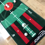 PROADVANCED ProInfinity Putting Matte - Indoor Trainingshilfe für Zuhause - 4 verschiedene Geschwindigkeiten - verstellbare Breaks mit Spurverfolgung - G-O-A-L-F