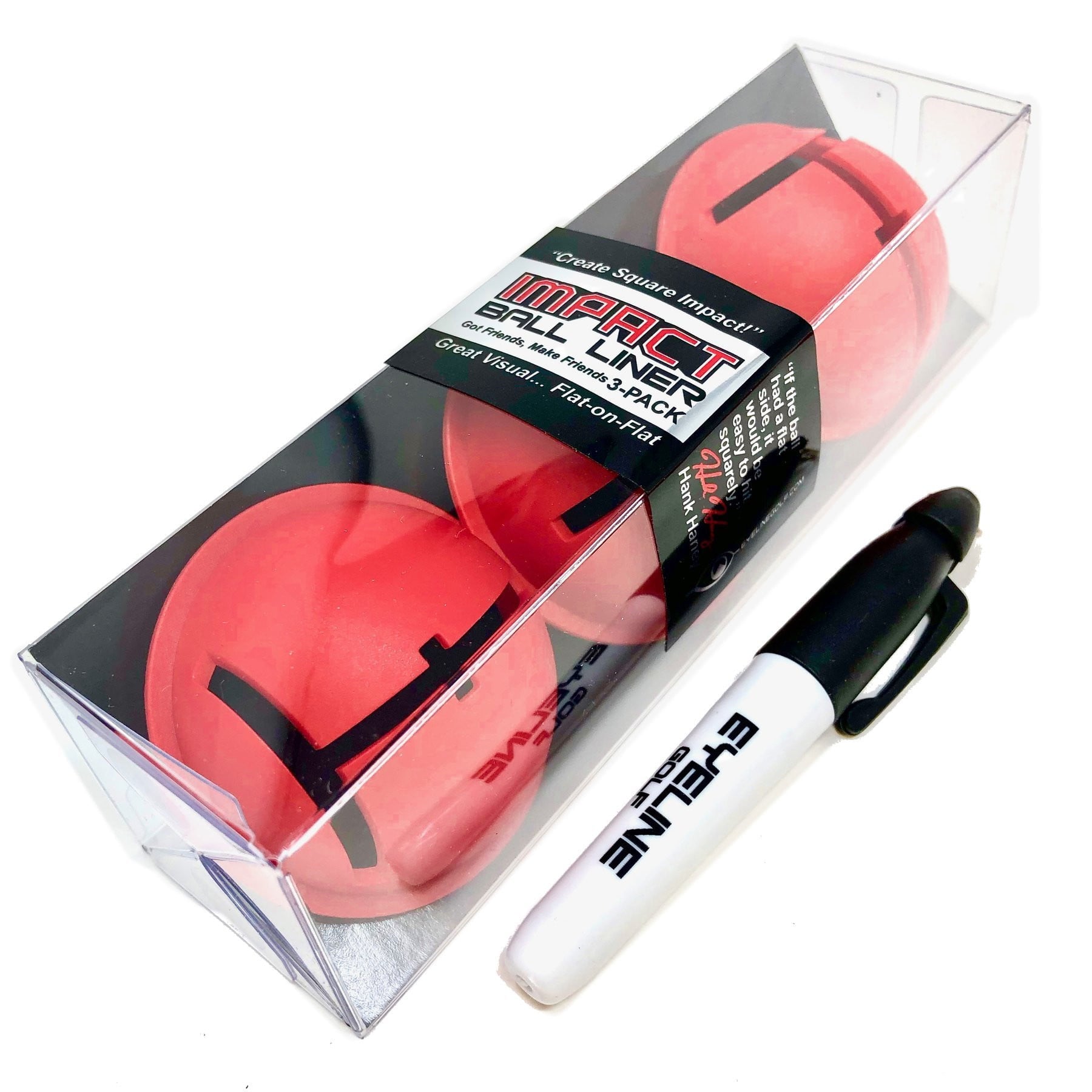 EyeLine Golfball Liner (Hank Haney) - 3 Schablonen und Permanent Marker - G-O-A-L-F