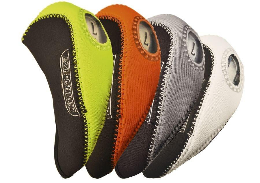 Golf Eisen Headcover / Schlägerhauben EZE Golf orange mit Sichtfenster für den Schläger - G-O-A-L-F