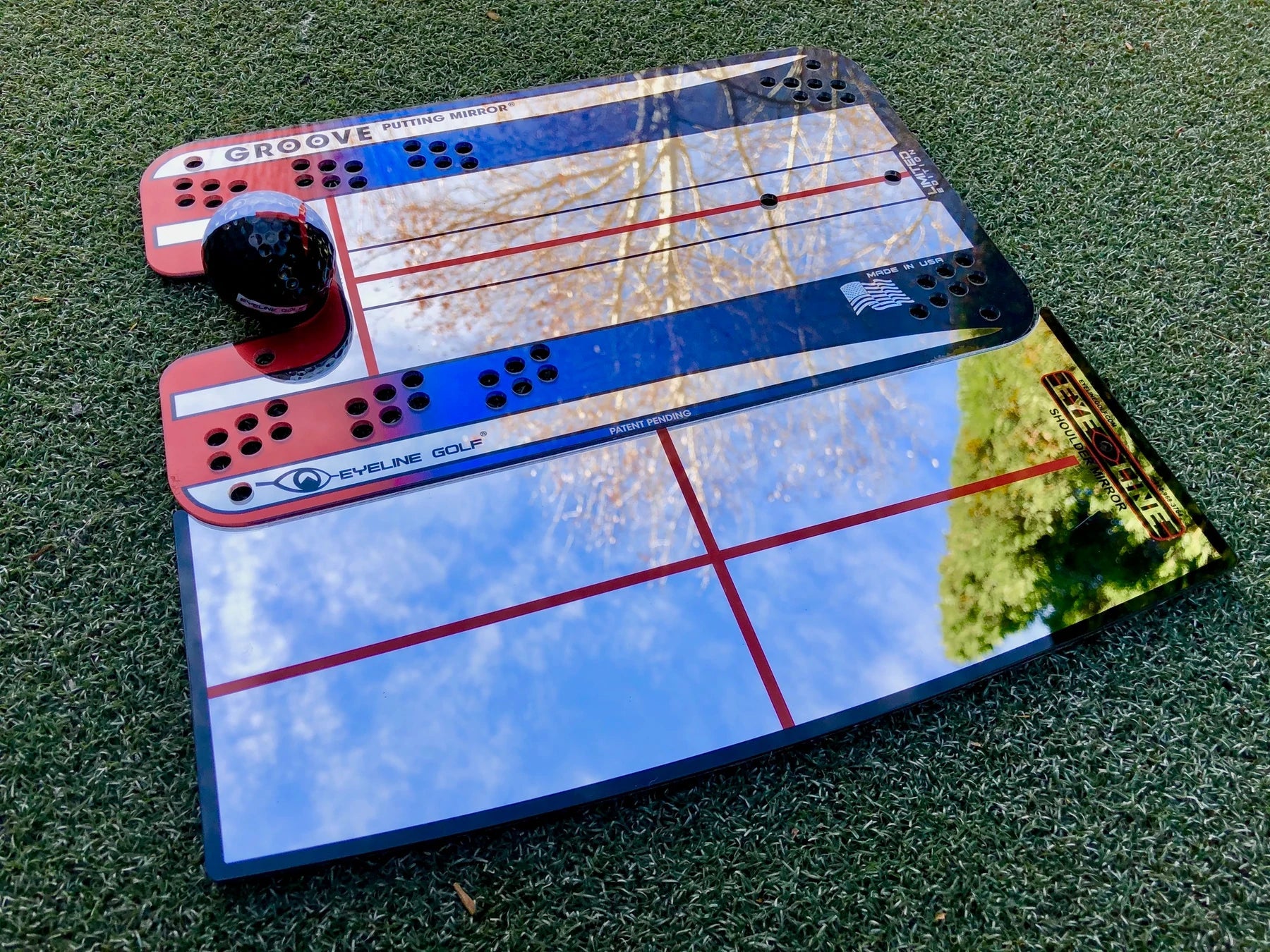 Golf Putting Trainer für weniger Putts - Tool der PGA Tour Player - GROOVE PUTTING MIRROR (EyeLine Golf)
