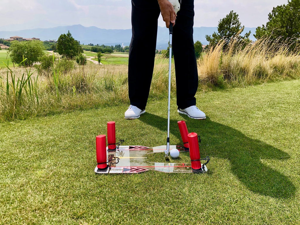 Golfschwung Trainer für den geraden Schwung - Fade oder Draw - Speed Trap 2.0 (Eyeline Golf) - Anti Slice und Hook - G-O-A-L-F