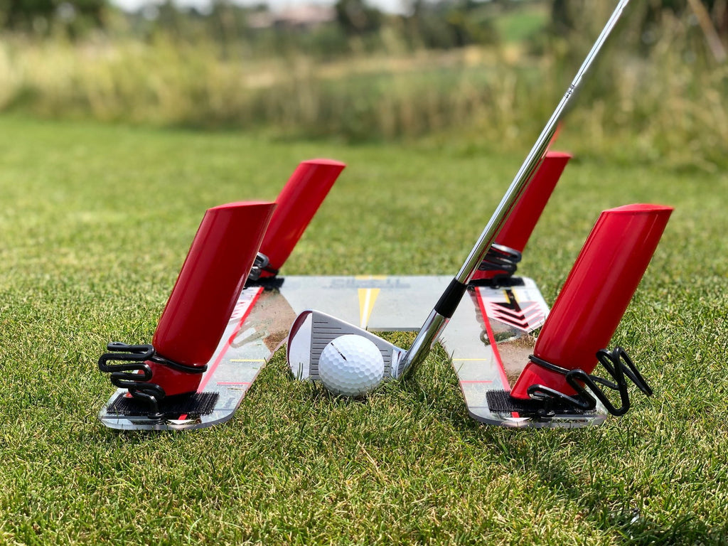 Golfschwung Trainer für den geraden Schwung - Fade oder Draw - Speed Trap 2.0 (Eyeline Golf) - Anti Slice und Hook - G-O-A-L-F