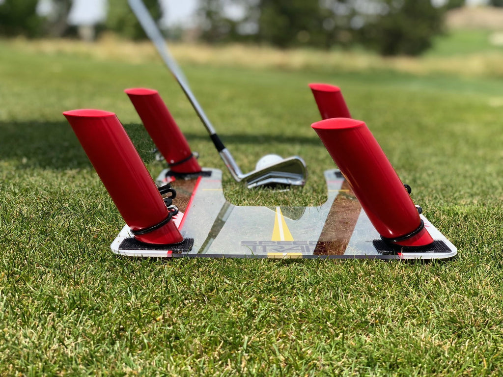 Golfschwung Trainer für den geraden Schwung - Fade oder Draw - Speed Trap 2.0 (Eyeline Golf) - Anti Slice und Hook - G-O-A-L-F