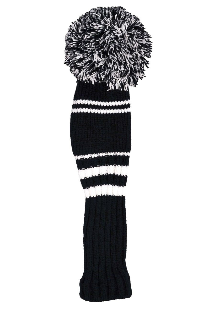 Schlägerhaube - Schlägersocke "long john pom pom" für Driver (schwarz/weiß) - G-O-A-L-F