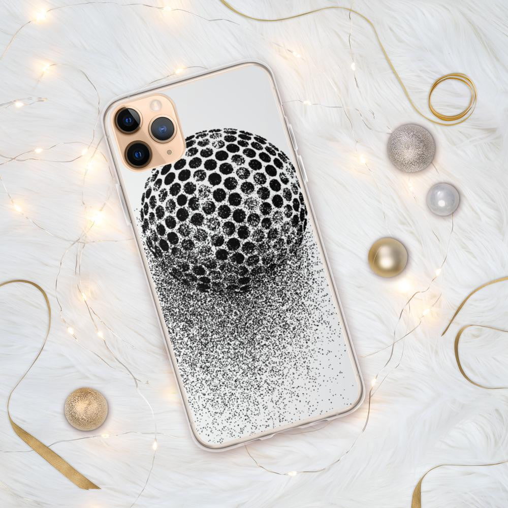 iPhone Hülle - stilisierter Golfball - Schutz vor Kratzern und Stürzen - mit weichen Kunststoffkanten - G-O-A-L-F