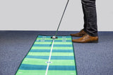 PROADVANCED ProInfinity Putting Matte - Indoor Trainingshilfe für Zuhause - 4 verschiedene Geschwindigkeiten - verstellbare Breaks mit Spurverfolgung - G-O-A-L-F