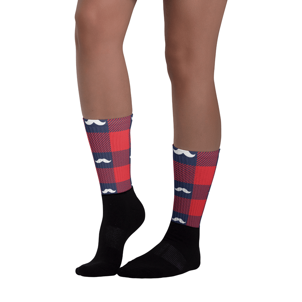 Golfer Socks - mustache (rot/weiß) - G-O-A-L-F Hauptbild