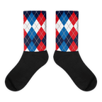 Golfer Socks - Golfers caro (rot/blau/weiß) - G-O-A-L-F