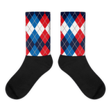 Golfer Socks - Golfers caro (rot/blau/weiß) - G-O-A-L-F