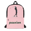 Rucksack - Golf "passion" (pink/schwarz) - G-O-A-L-F