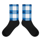 Golfer Socks - mustache (blau/weiß) - G-O-A-L-F
