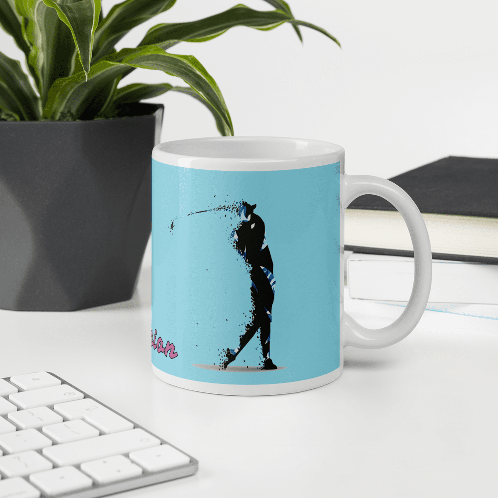 Tasse - Becher - Golfer beim Abschlag - passion - G-O-A-L-F