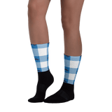 Golfer Socks - mustache (blau/weiß) - G-O-A-L-F