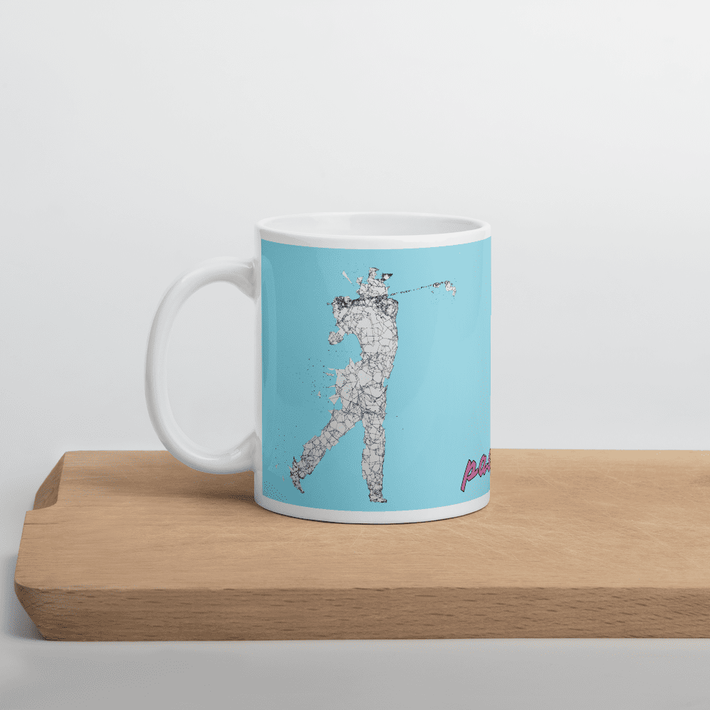 Tasse - Becher - Golfer beim Abschlag - passion - G-O-A-L-F