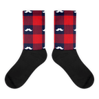 Golfer Socks - mustache (rot/weiß) - G-O-A-L-F