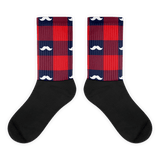 Golfer Socks - mustache (rot/weiß) - G-O-A-L-F