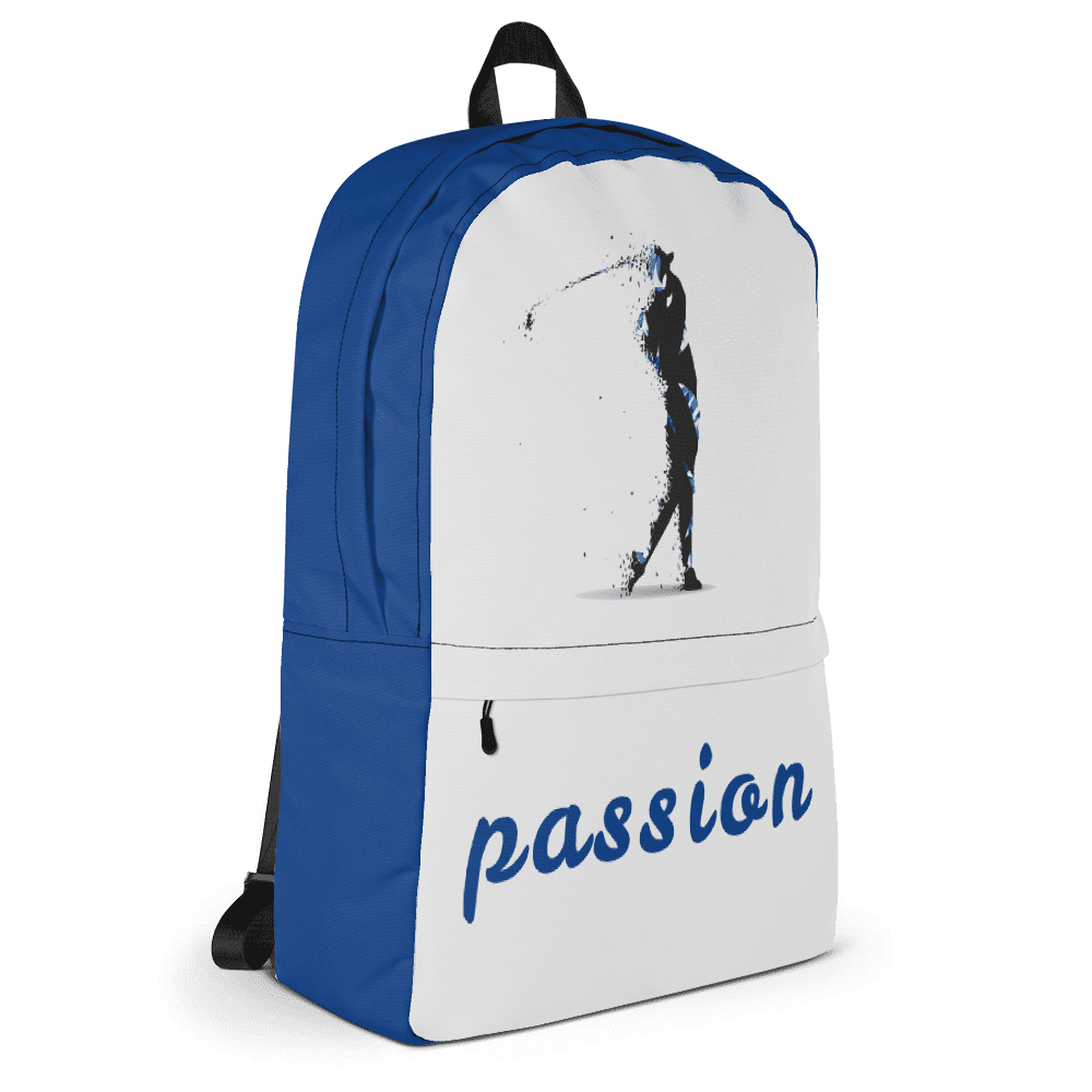 Rucksack - Golf "passion" (grau/blau) - G-O-A-L-F