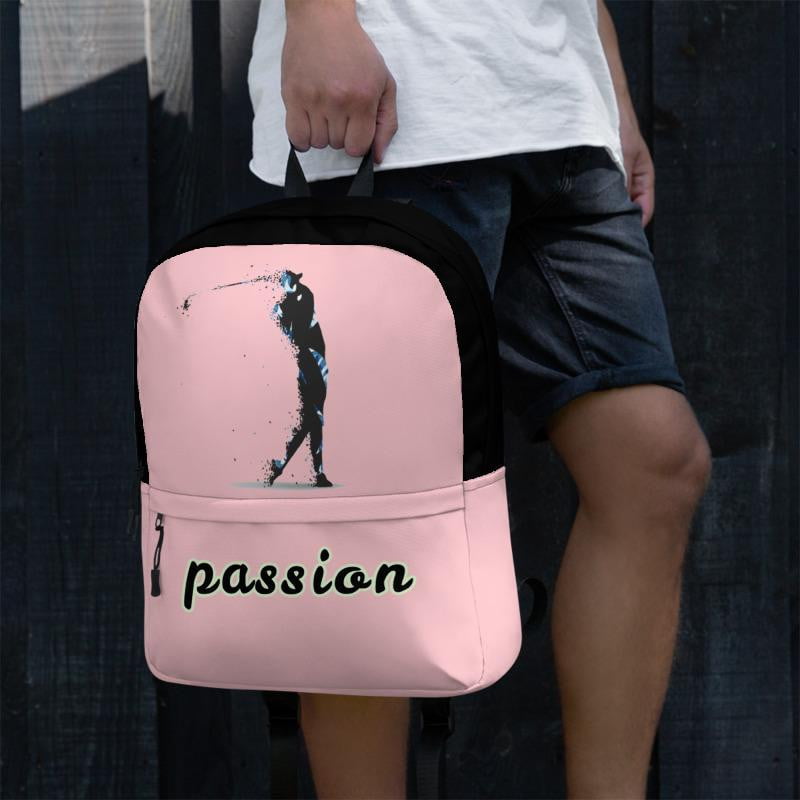 Rucksack - Golf "passion" (pink/schwarz) - G-O-A-L-F