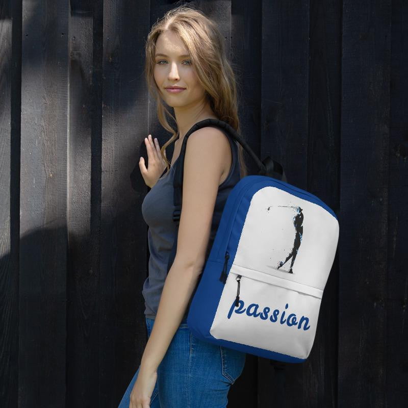 Rucksack - Golf "passion" (grau/blau) - G-O-A-L-F