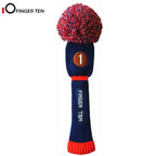 Pom Pom Strick Schlägerhaube Schlägersocke Head Covers Driver Fairway Hybrid (1 3 4 5) - G-O-A-L-F