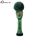 Pom Pom Strick Schlägerhaube Schlägersocke Head Covers Driver Fairway Hybrid (1 3 4 5) - G-O-A-L-F