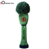 Pom Pom Strick Schlägerhaube Schlägersocke Head Covers Driver Fairway Hybrid (1 3 4 5) - G-O-A-L-F