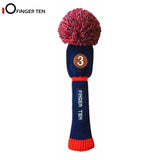 Pom Pom Strick Schlägerhaube Schlägersocke Head Covers Driver Fairway Hybrid (1 3 4 5) - G-O-A-L-F