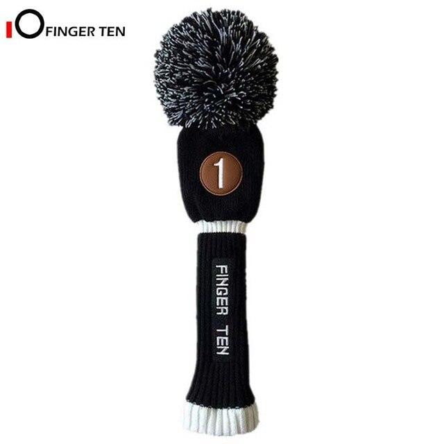 Pom Pom Strick Schlägerhaube Schlägersocke Head Covers Driver Fairway Hybrid (1 3 4 5) - G-O-A-L-F