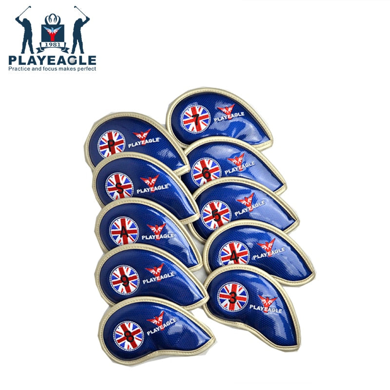 PLAYEAGLE - Golf Eisen Headcover / Schlägerhauben -  Eisen 3 bis 9, Sandwedge, Approachwedge, Pitchingwedge - G-O-A-L-F Hauptbild