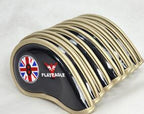 PLAYEAGLE - Golf Eisen Headcover / Schlägerhauben -  Eisen 3 bis 9, Sandwedge, Approachwedge, Pitchingwedge - G-O-A-L-F