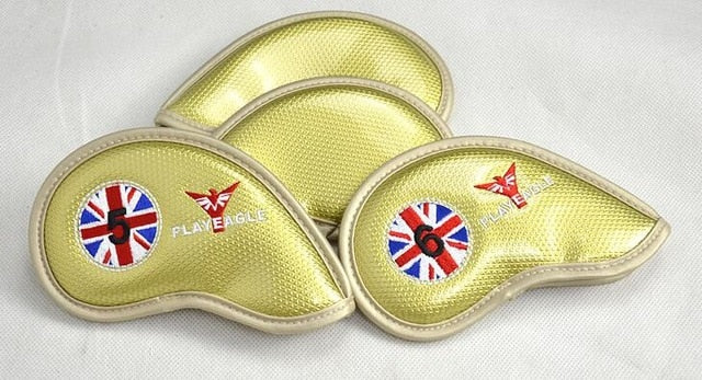 PLAYEAGLE - Golf Eisen Headcover / Schlägerhauben -  Eisen 3 bis 9, Sandwedge, Approachwedge, Pitchingwedge - G-O-A-L-F